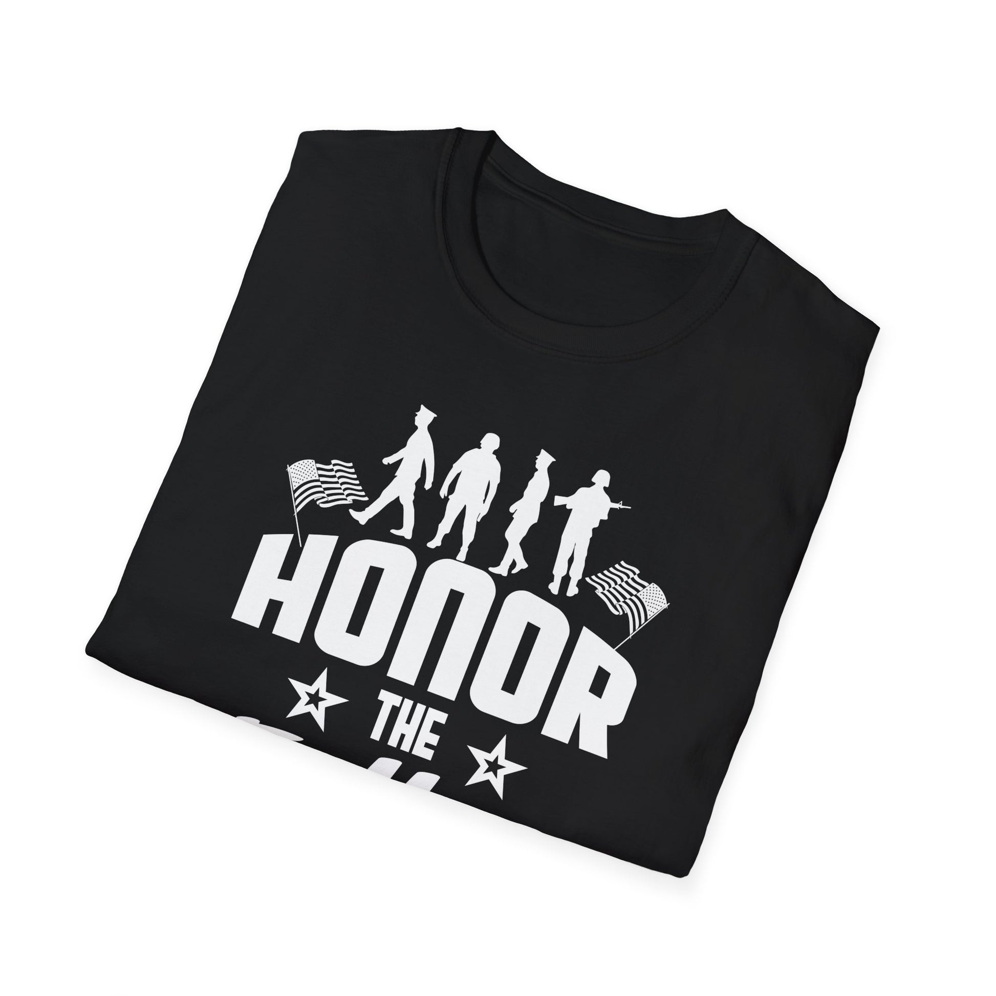 Honor The Fallen Heroes Memorial Day Military Veteran Unisex Softstyle T-Shirt
