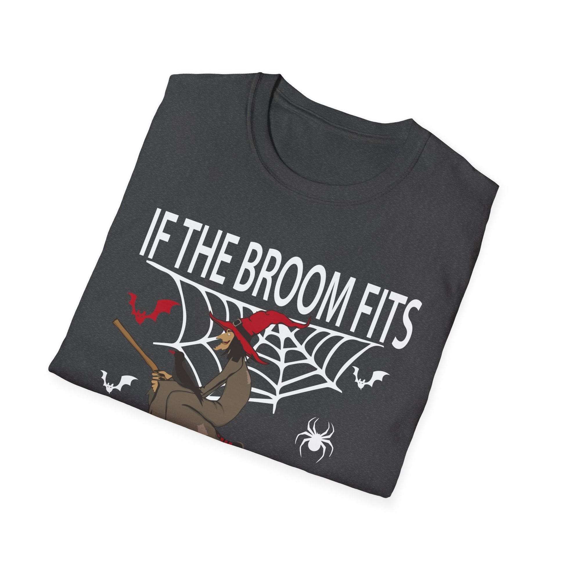 If The Broom Fits Ride It Halloween Outfit - Halloween Witch Tee Unisex Softstyle T-Shirt