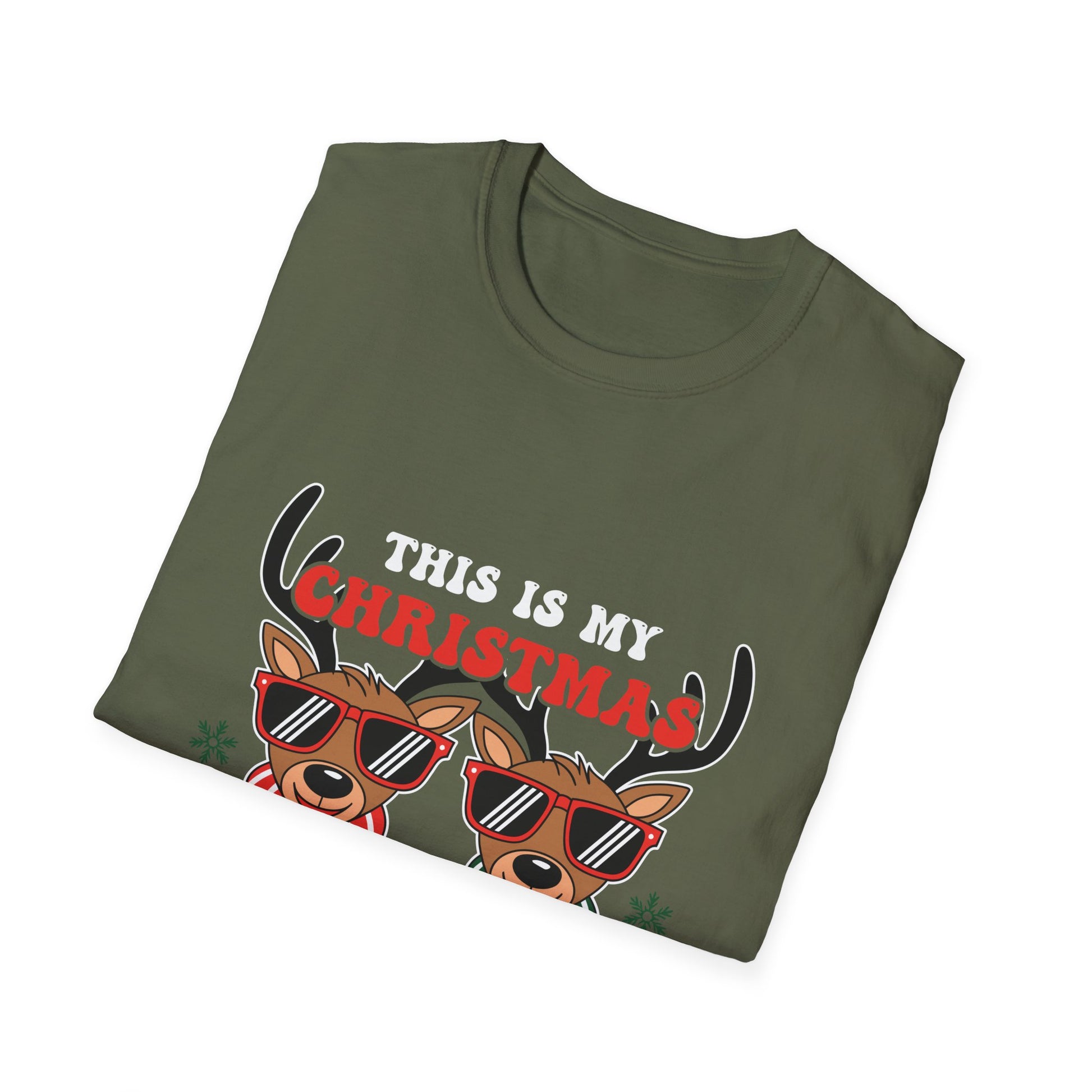 Funny Christmas Pickleball Lover This Is My Christmas Pajama Unisex Softstyle T-Shirt