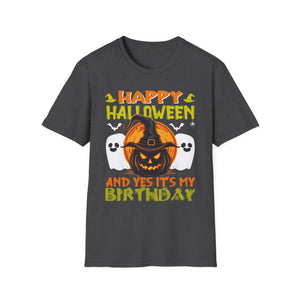 Happy Halloween Birthday kids Yes Its My Birthday Halloween TeeSoftstyle T-Shirt