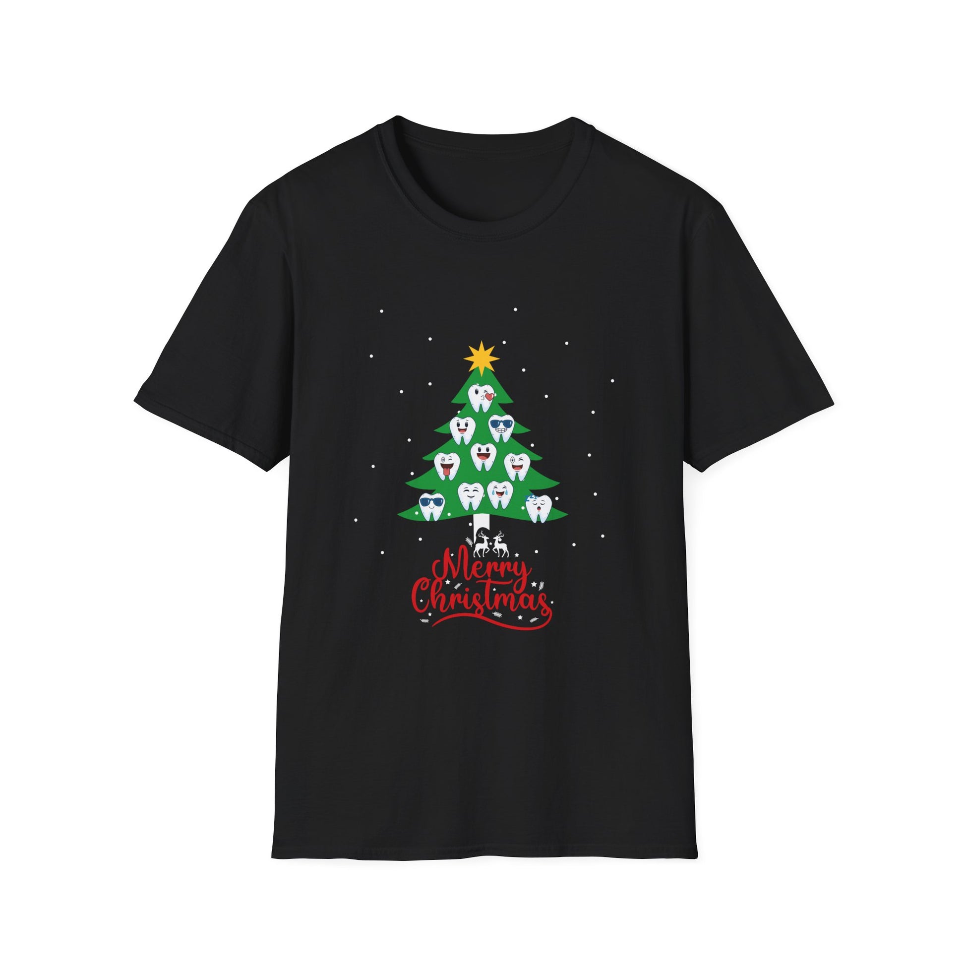 Christmas Dental Tree T-Shirt — "Merry Christmas" Dentist Holiday Tee