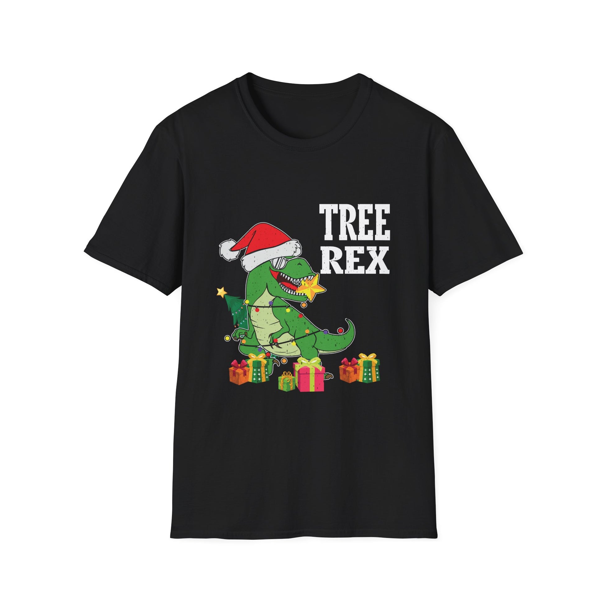 Tree Rex Christmas T-Shirt — Funny Dinosaur Santa Holiday Tee
