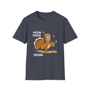 Thanksgiving Cat Turkey Tee - Unisex Softstyle T-Shirt