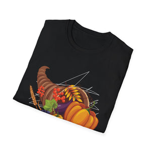 Thankful Cornucopia T-Shirt — Autumn Harvest Thanksgiving Tee  Unisex T-Shirt