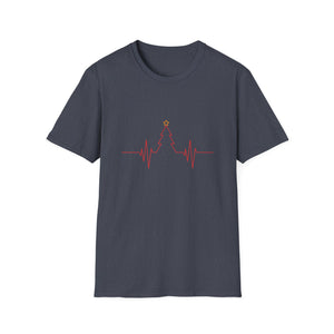 Christmas Heartbeat Xmas Christmas Tree Heartline Unisex T-Shirt