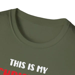 Christmas Movie Watching T-Shirt — Santa Relaxing on Couch Holiday Tee