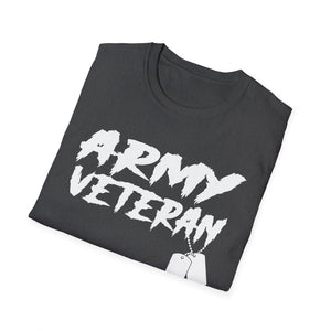 Army Veteran T-Shirt with Dog Tags – Patriotic Military Pride Tee