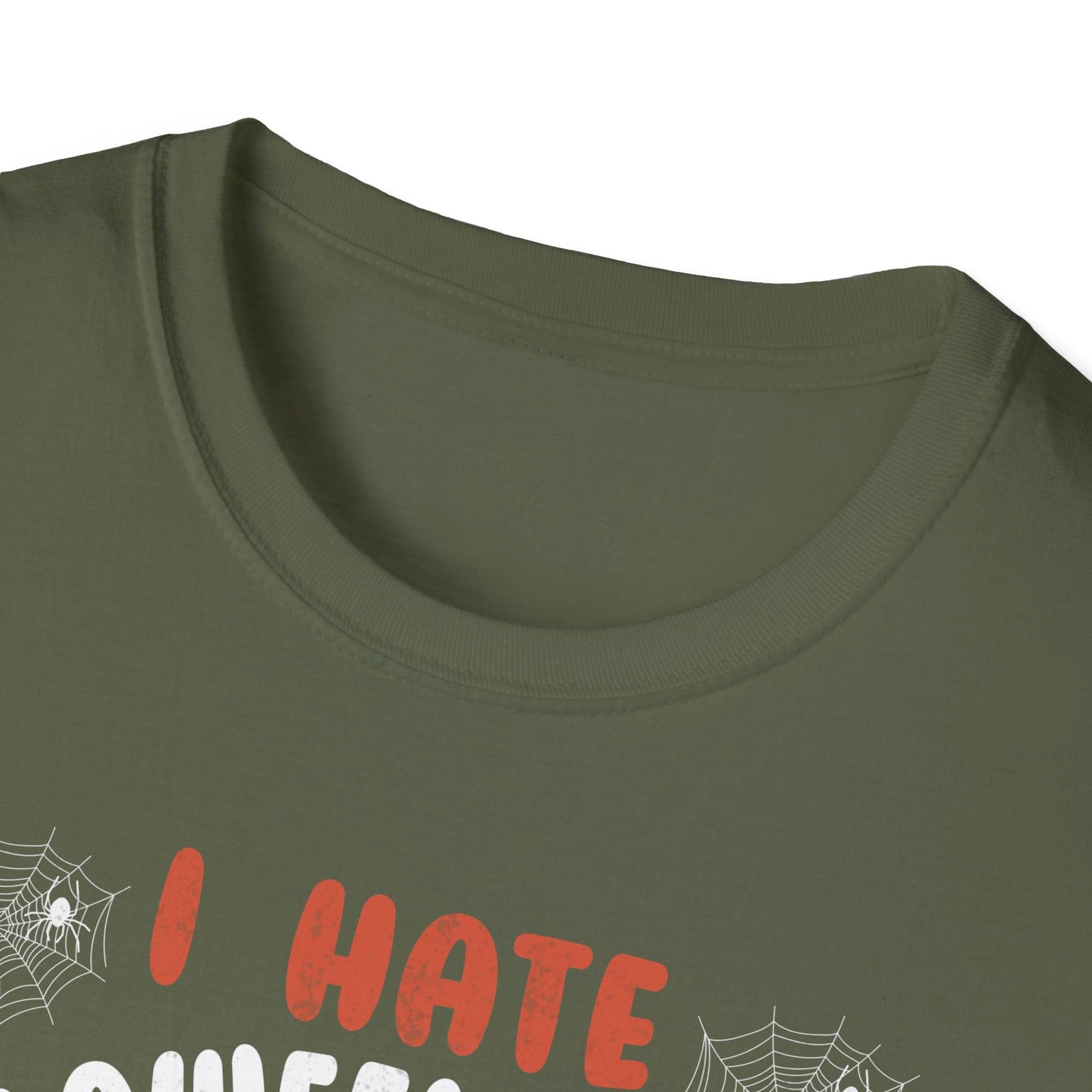 Halloween Cat T-Shirt — "I Hate Halloween People and Halloween and People" Funny Retro Tee