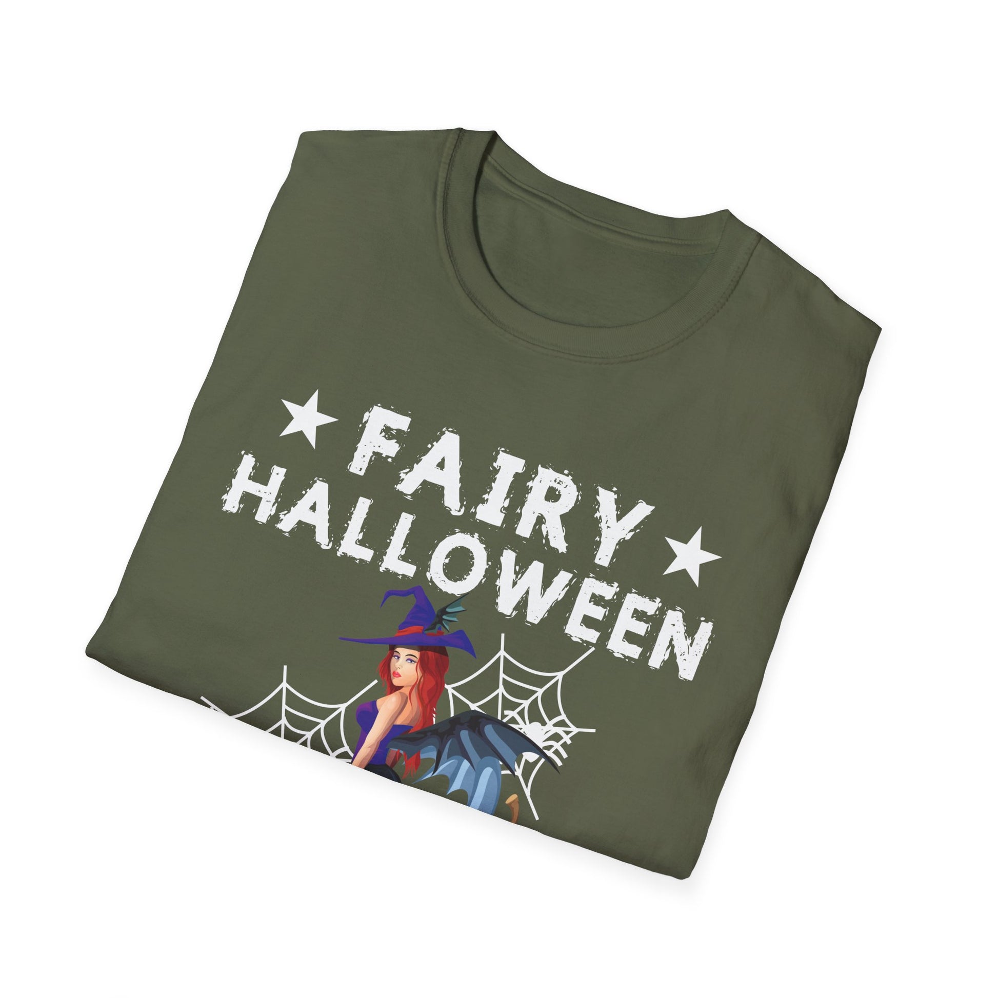 Fairy Halloween T-Shirt — Witchy Fairy Costume Tee with Spiderwebs