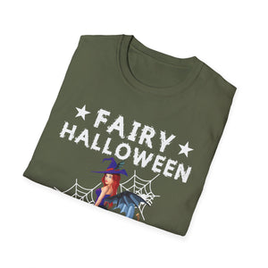 Fairy Halloween T-Shirt — Witchy Fairy Costume Tee with Spiderwebs