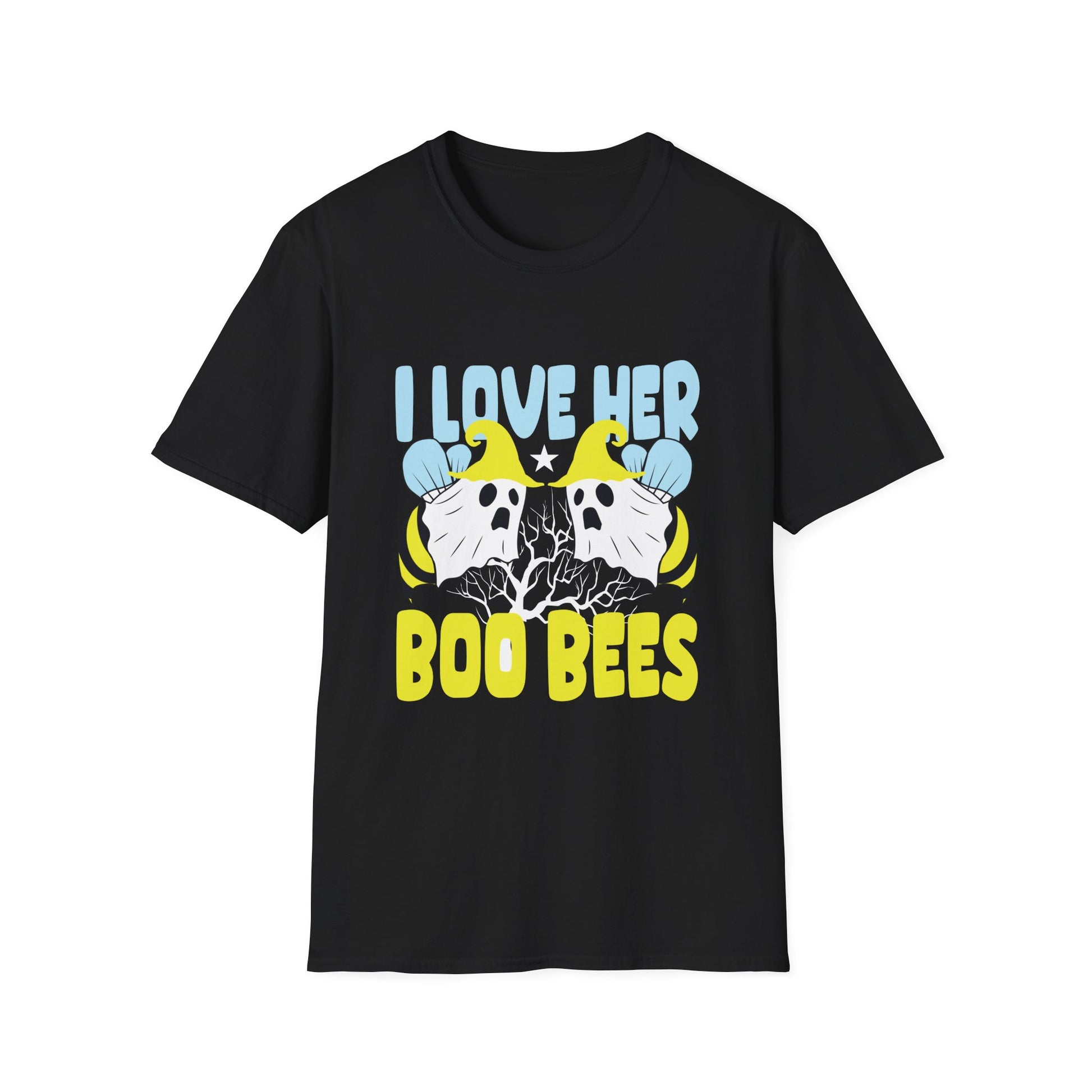 I Love Her Boo Bees T-Shirt — Funny Halloween Ghost Bee Shirt