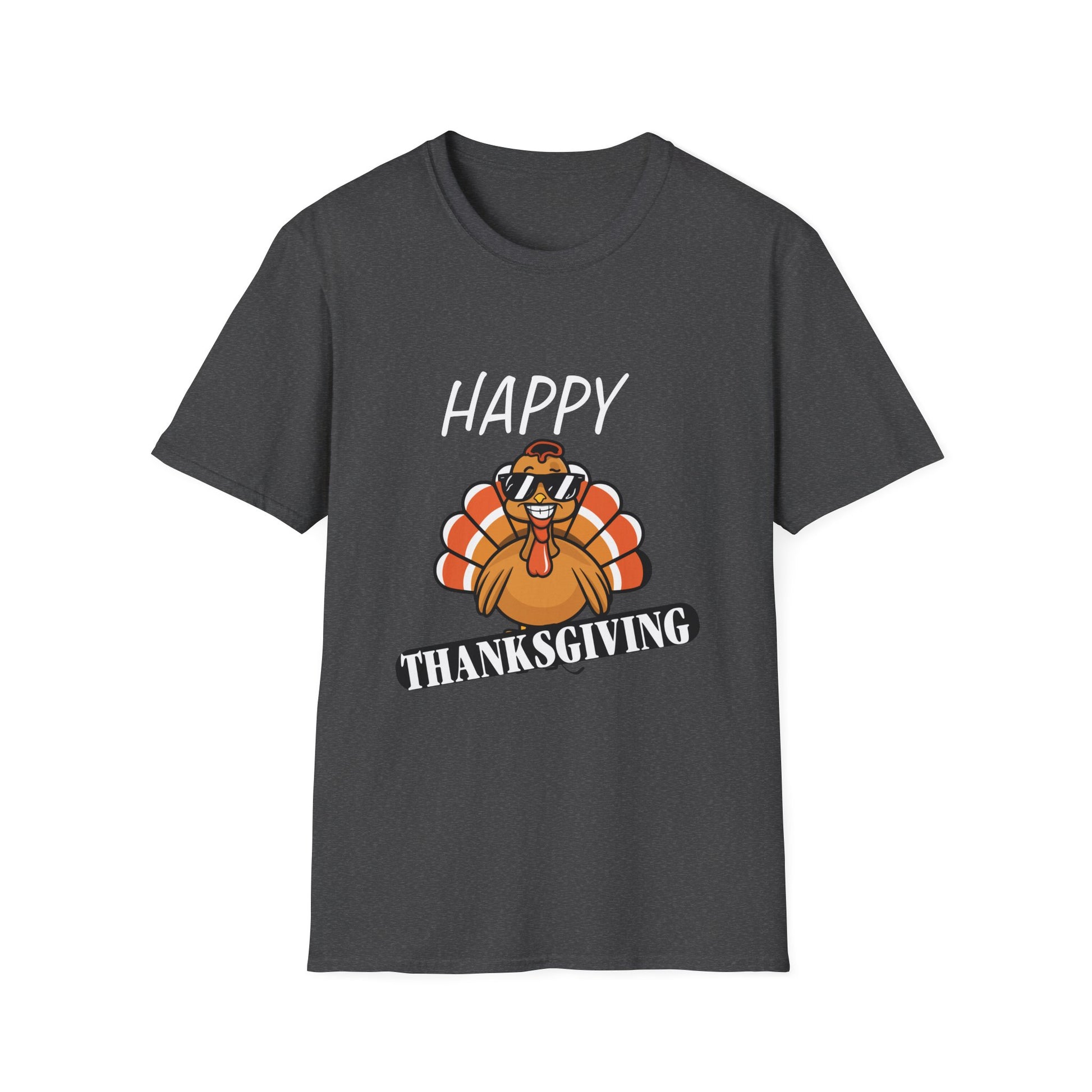Thanksgiving Turkey T-Shirt — Cute Cartoon Turkey Graphic Tee for Holiday Celebrations  Unisex T-Shirt