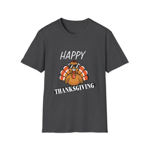 Thanksgiving Turkey T-Shirt — Cute Cartoon Turkey Graphic Tee for Holiday Celebrations  Unisex T-Shirt