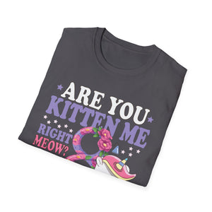 8th Birthday For Girls 8 yr 8 Year Old Kitten Cat Birthday Unisex T-Shirt