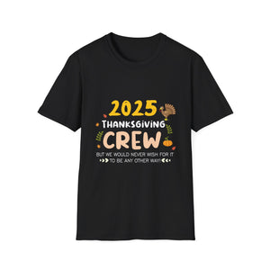 2025 Thanksgiving Crew T-Shirt — Funny Family Holiday Turkey Tee  Unisex T-Shirt