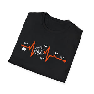 Halloween Heartbeat T-Shirt — Pumpkin EKG Graphic Tee