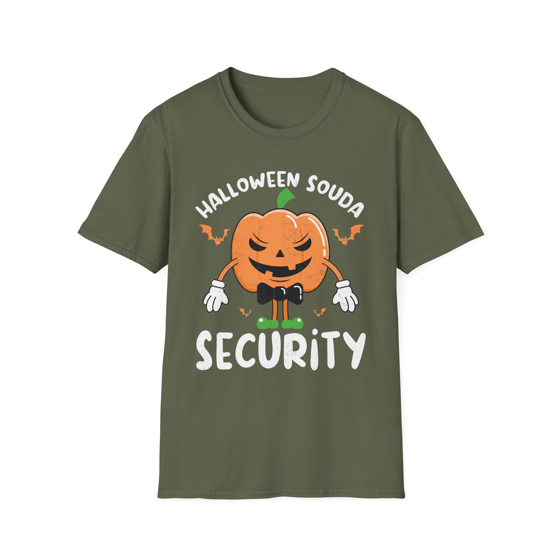 Halloween Squad Security Funny Pumpkin Bodyguard T-Shirt Unisex Softstyle T-Shirt