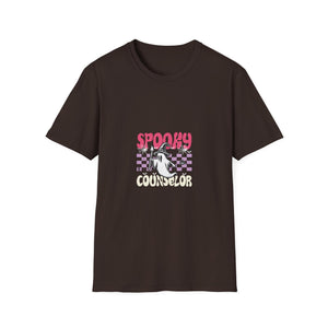 Spooky Counselor T-Shirt — Ghost Graphic Halloween Tee for School Counselors