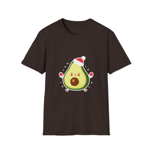 Christmas Avocado Santa Hat Christmas Avocado Unisex T-Shirt