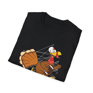 Turkey Football Nap Repeat T-Shirt — Funny Thanksgiving Turkey Tee for Football Fans