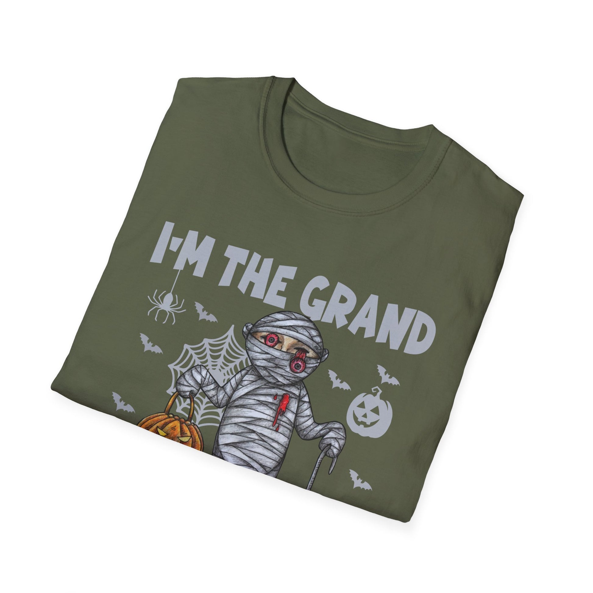 Grand Mummy Halloween T-Shirt — "I'm the Grand Mummy" Costume Tee for Grandparents