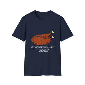 Thanksgiving Football T-Shirt — Turkey, Football, Repeat Holiday Tee