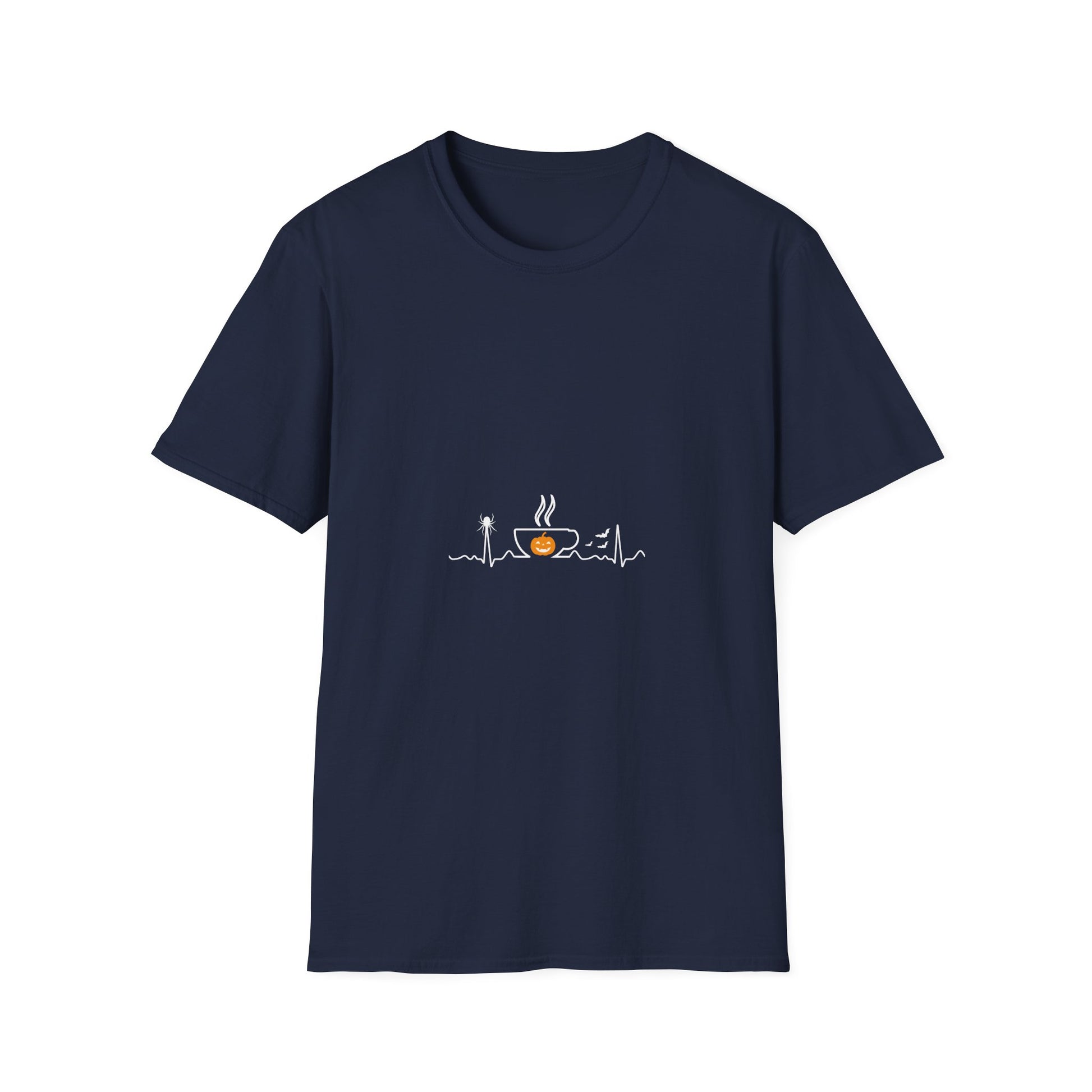 Halloween Coffee tee Heartbeat Halloween Coffee Lover Tee Unisex Softstyle T-Shirt