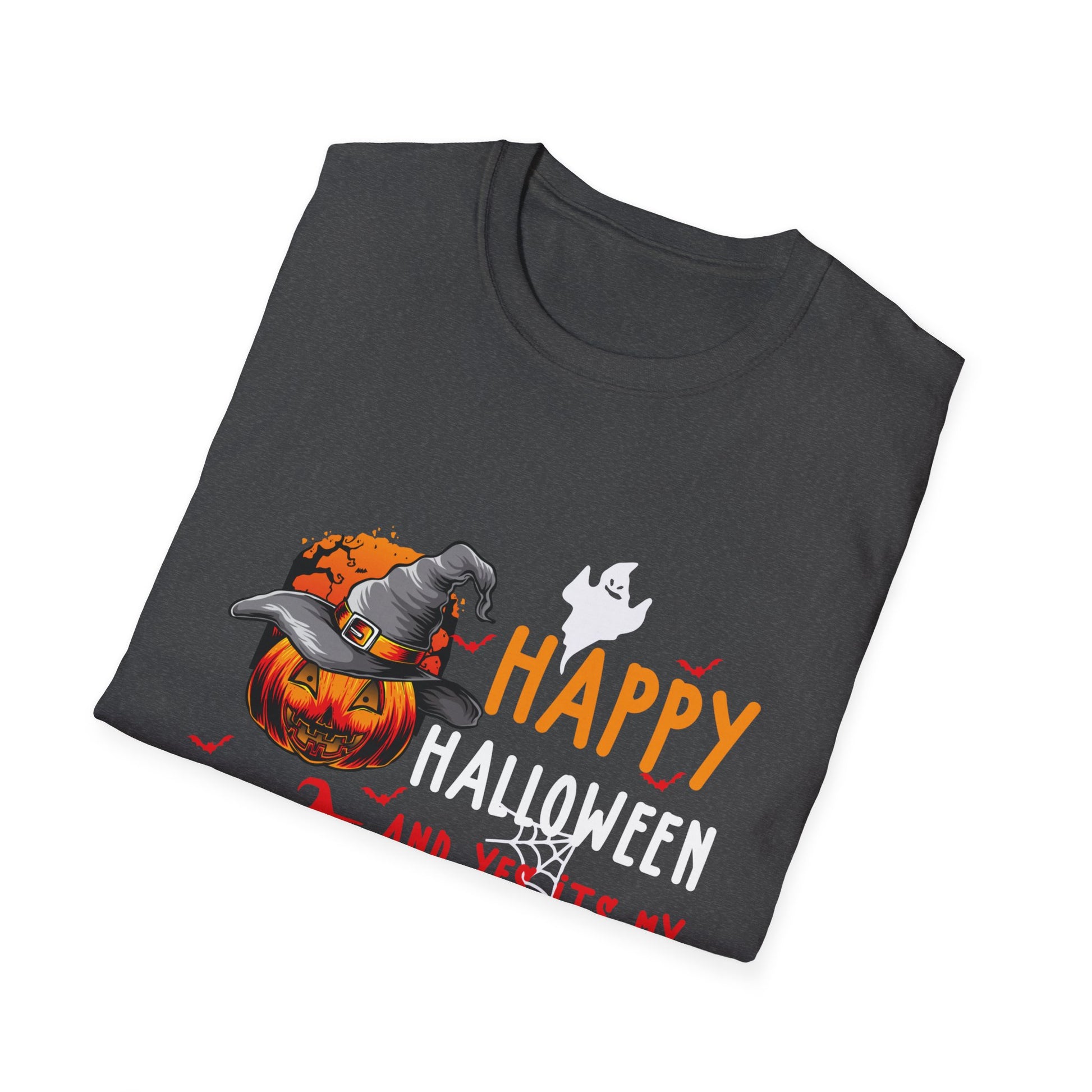 Happy Halloween And Yes It's My Birthday Unisex Softstyle T-Shirt