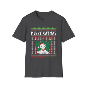 Merry Catmas T-Shirt — Cute Christmas Cat Ugly Sweater Tee