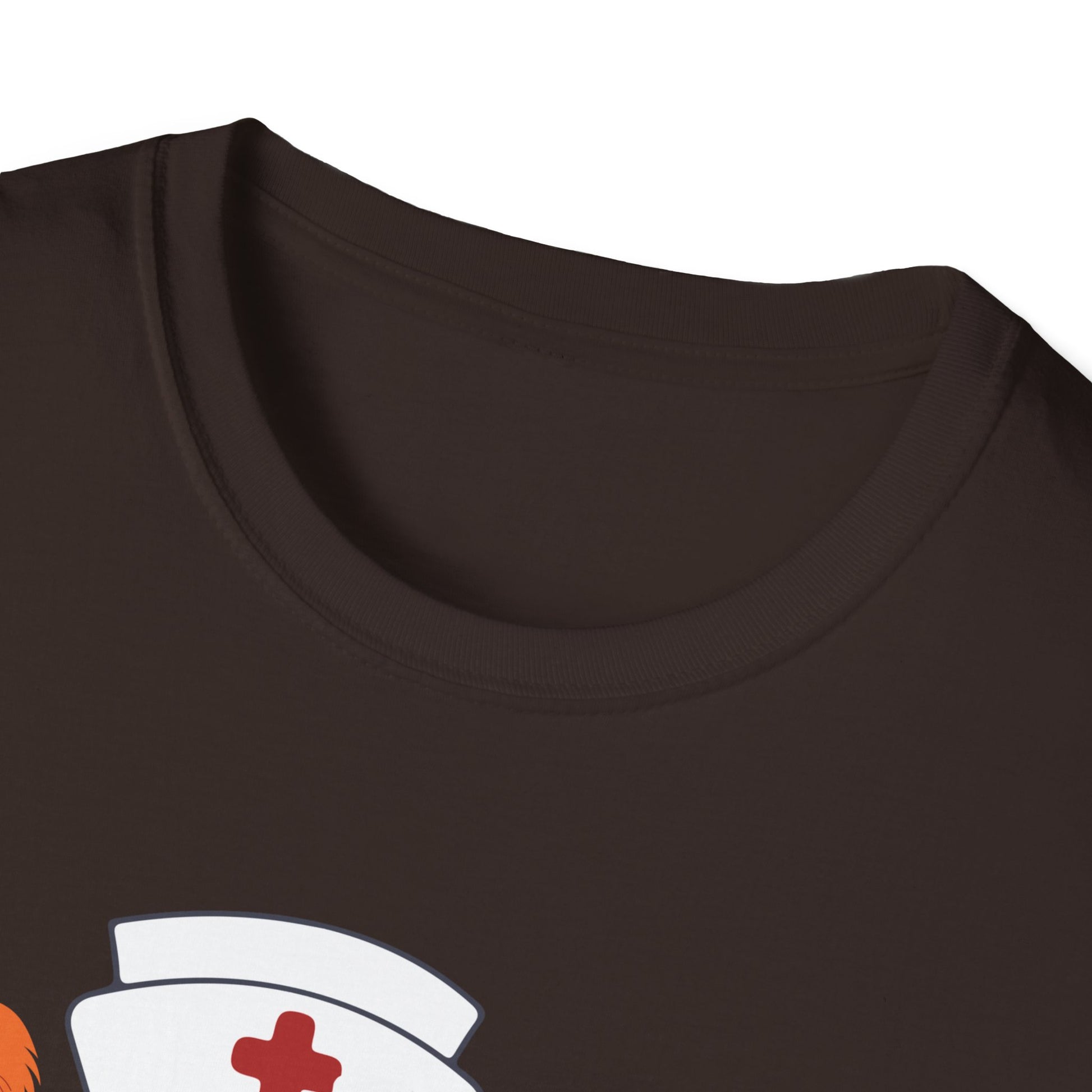 Peds Nursing Thanksgiving Crew T-Shirt – Cute Nurse Hat & Fall Leaves Design