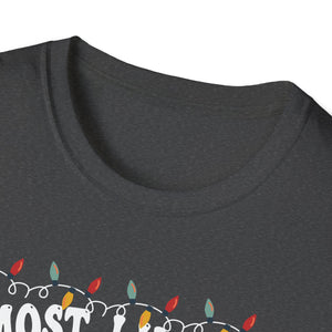 Most Likely To Nap On Christmas Family Christmas Pajamas Unisex Softstyle T-Shirt