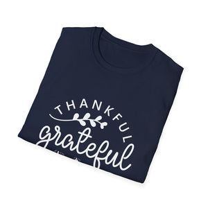 Thankful Grateful Blessed Unisex Softstyle T-Shirt