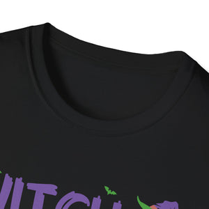 Witch Way To The Wine T-Shirt — Funny Halloween Wine Tee