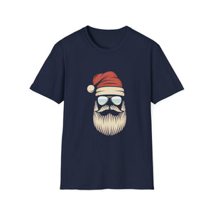 Santa Beard Graphic T-Shirt — Cool Hipster Santa Christmas Tee