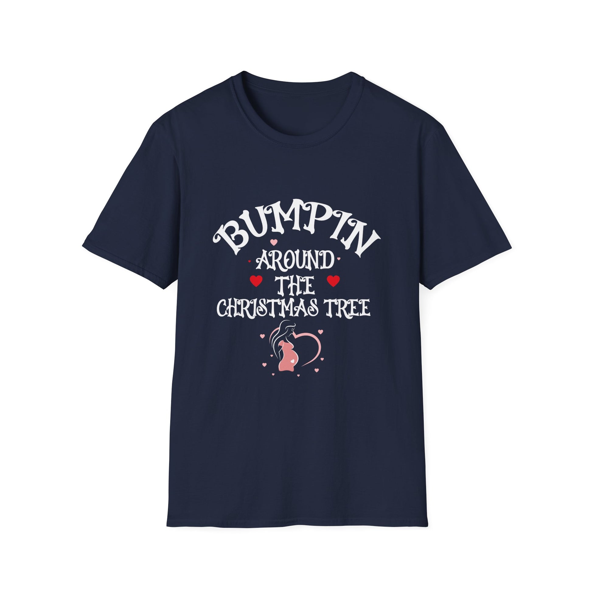 Bumping Around the Christmas Tree Christmas Pregnancy Unisex T-Shirt