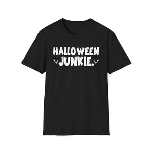 Halloween Junkie T-Shirt — Funny Halloween Tee with Bats