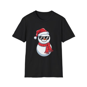 Snowman Santa T-Shirt — Cool Sunglasses Holiday Tee