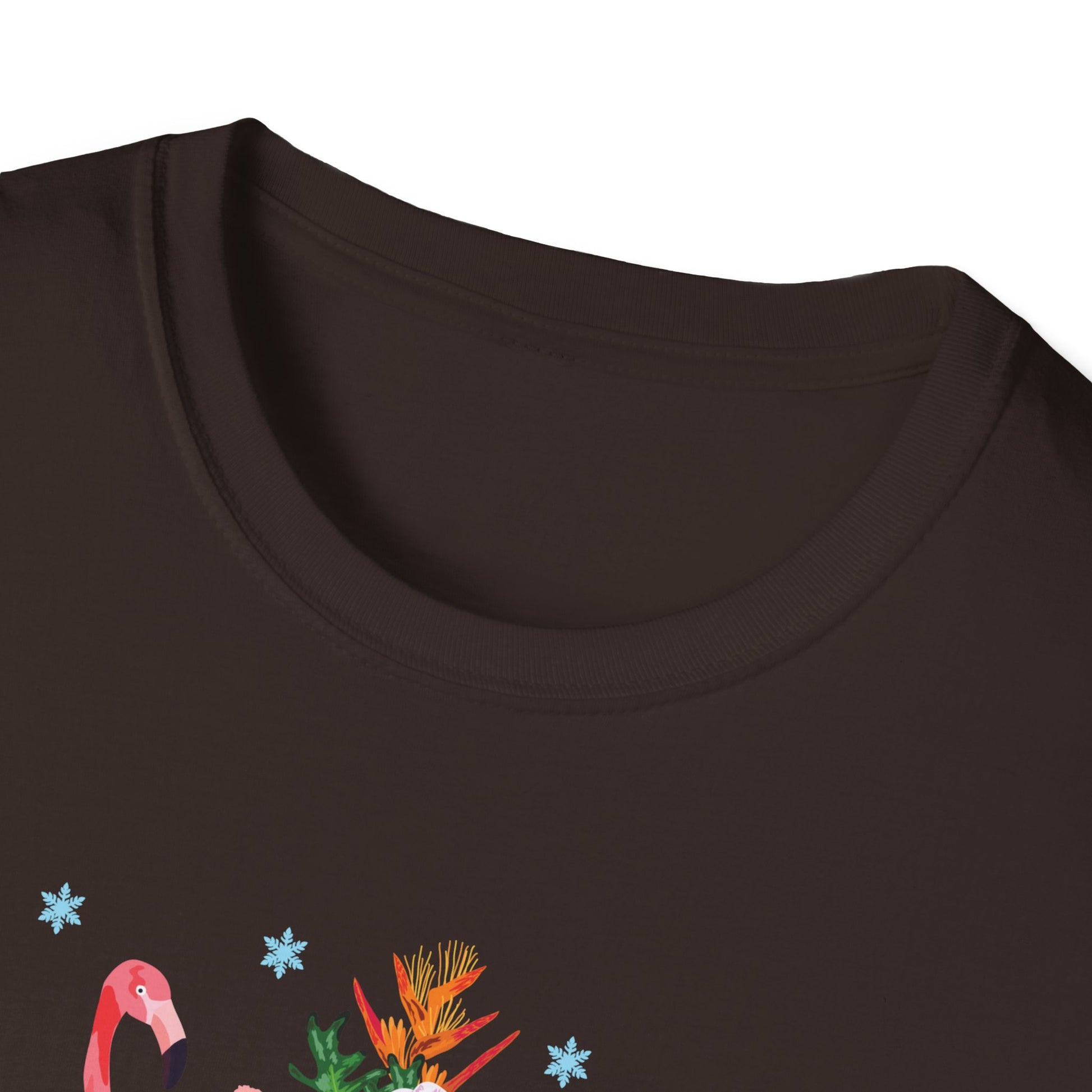 Flamingo Holiday T-Shirt — Festive Flamingos with Christmas Tree