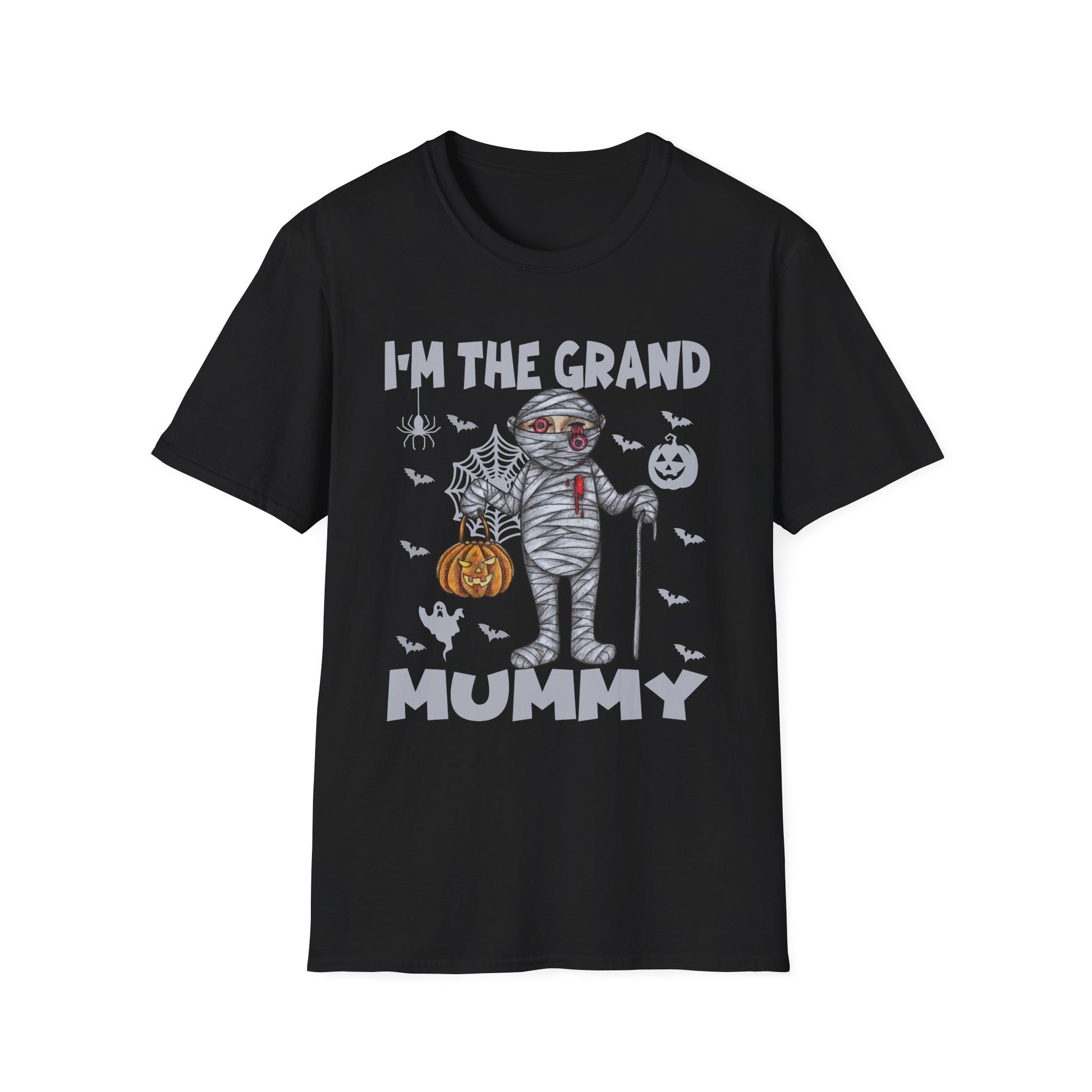 Grand Mummy Halloween T-Shirt — "I'm the Grand Mummy" Costume Tee for Grandparents