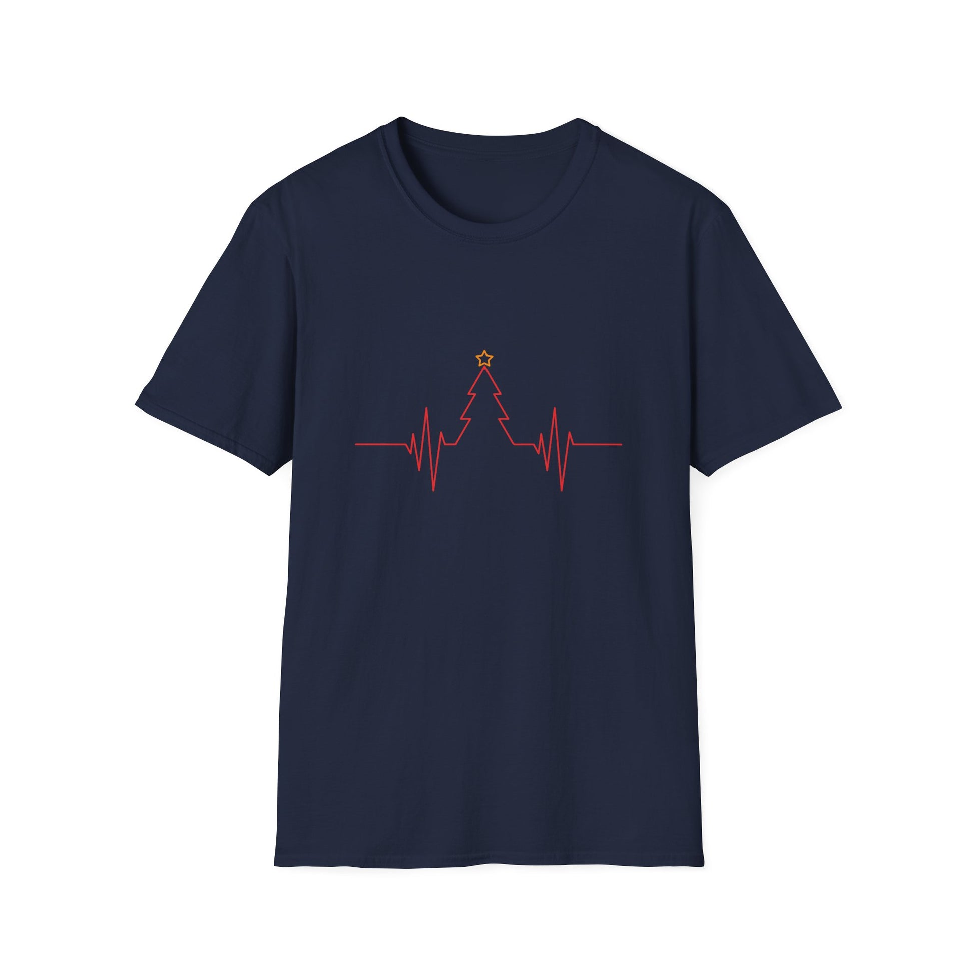 Christmas Heartbeat Xmas Christmas Tree Heartline Unisex T-Shirt