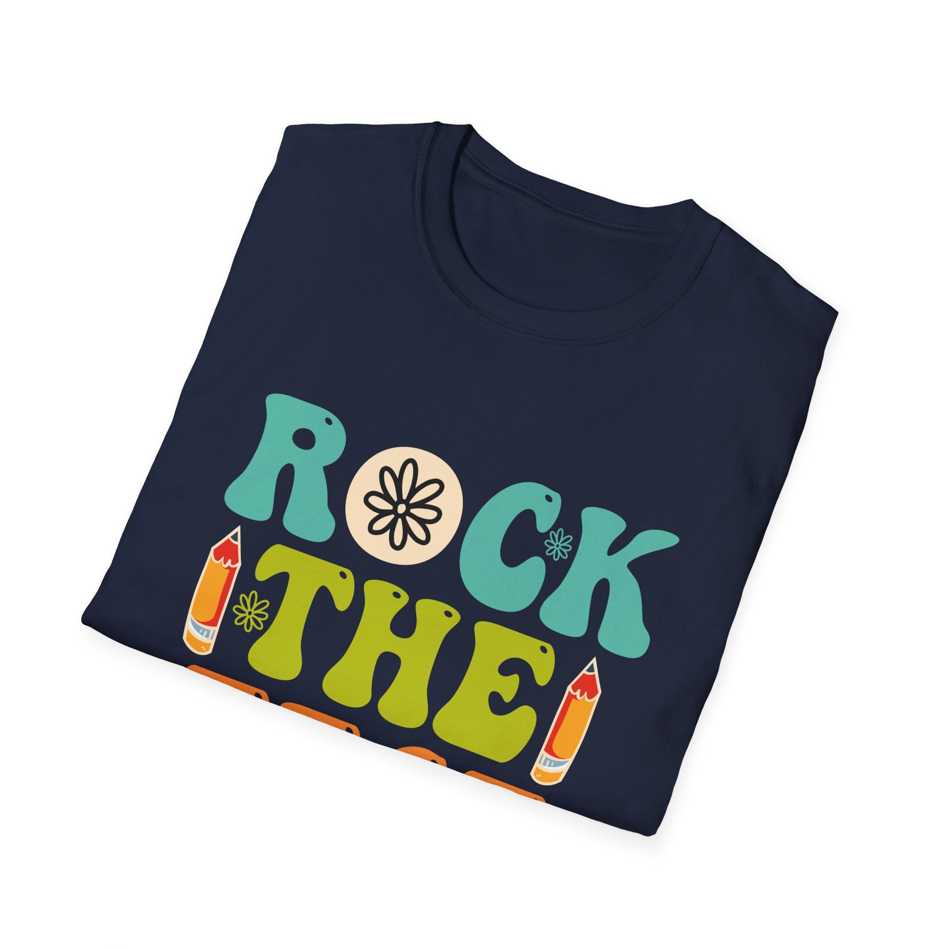 T-Shirt — "Rock the Test #TestDay" Retro Pencil Study Shirt