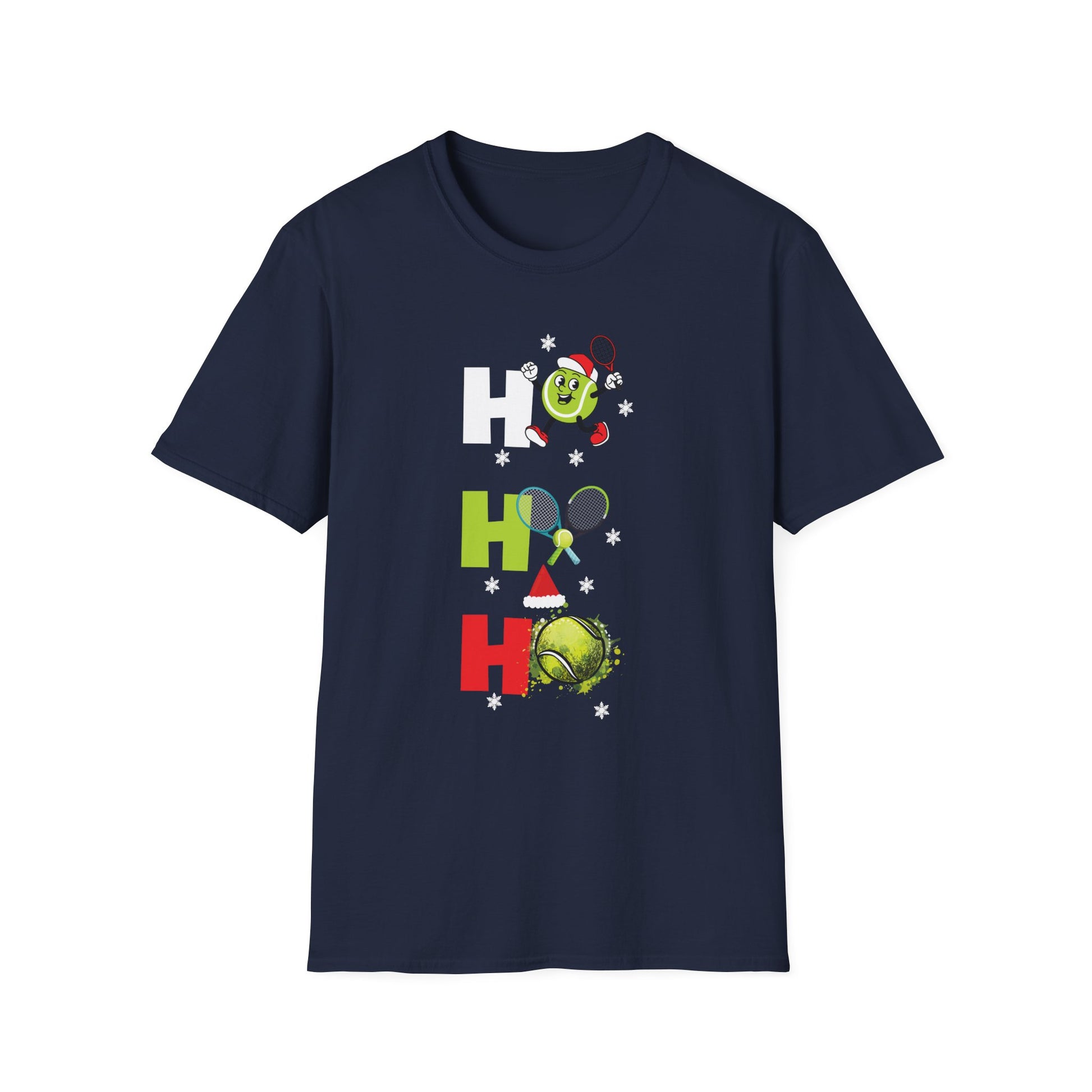 T-Shirt — Festive 'Ho Ho Ho' Tennis Christmas Tee