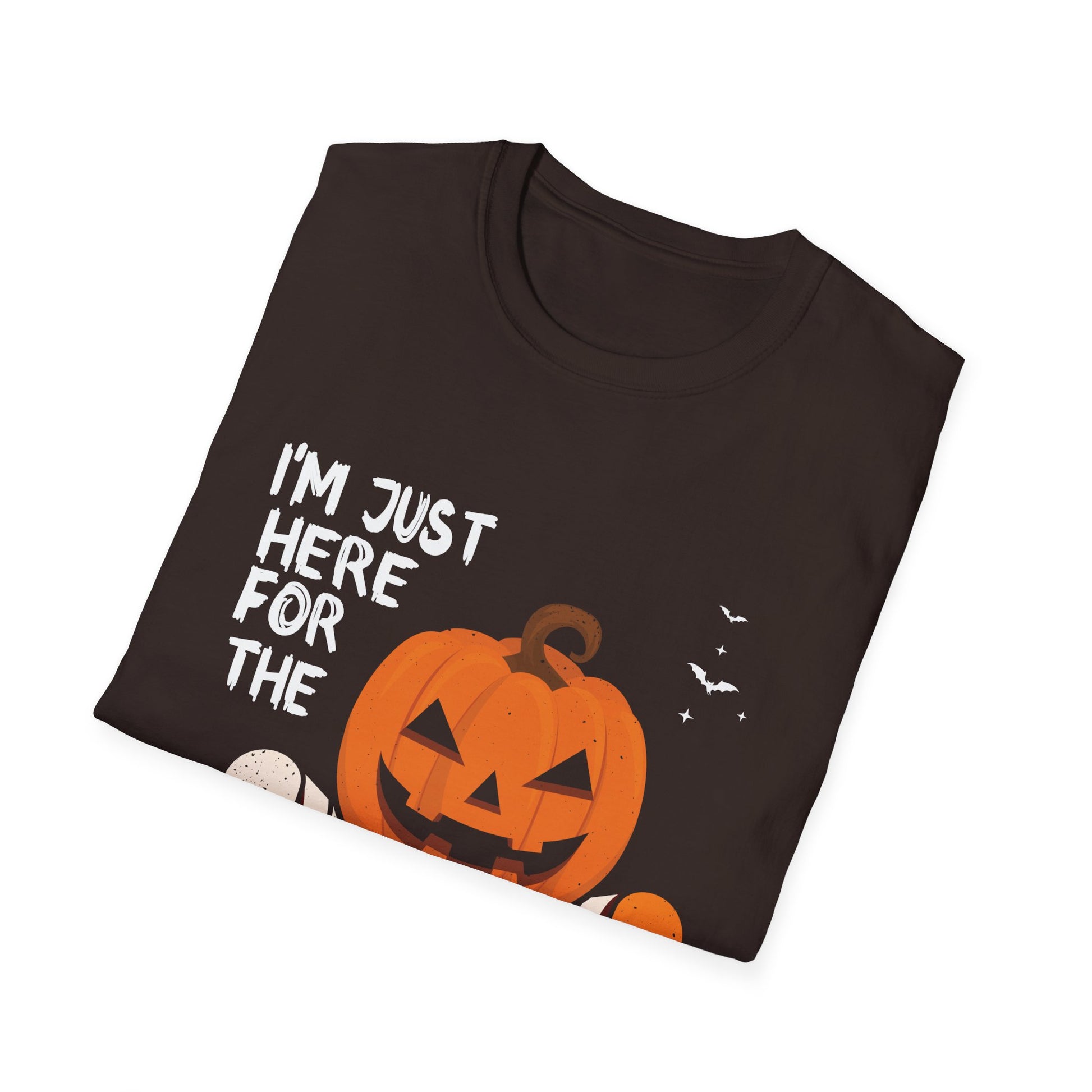 I'm Just Here for the Boos Halloween T-Shirt — Pumpkin Jack-O'-Lantern Boo Tee