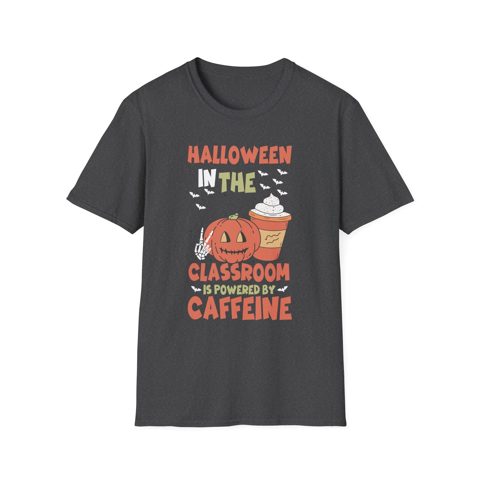 Halloween In The Classroom Teacher Coffee Halloween Costume T-Shirt Unisex Softstyle T-Shirt