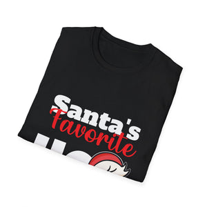 Santa's Favorite Ho Ho Ho T-Shirt — Funny Christmas Tee with Cool Santa Graphic