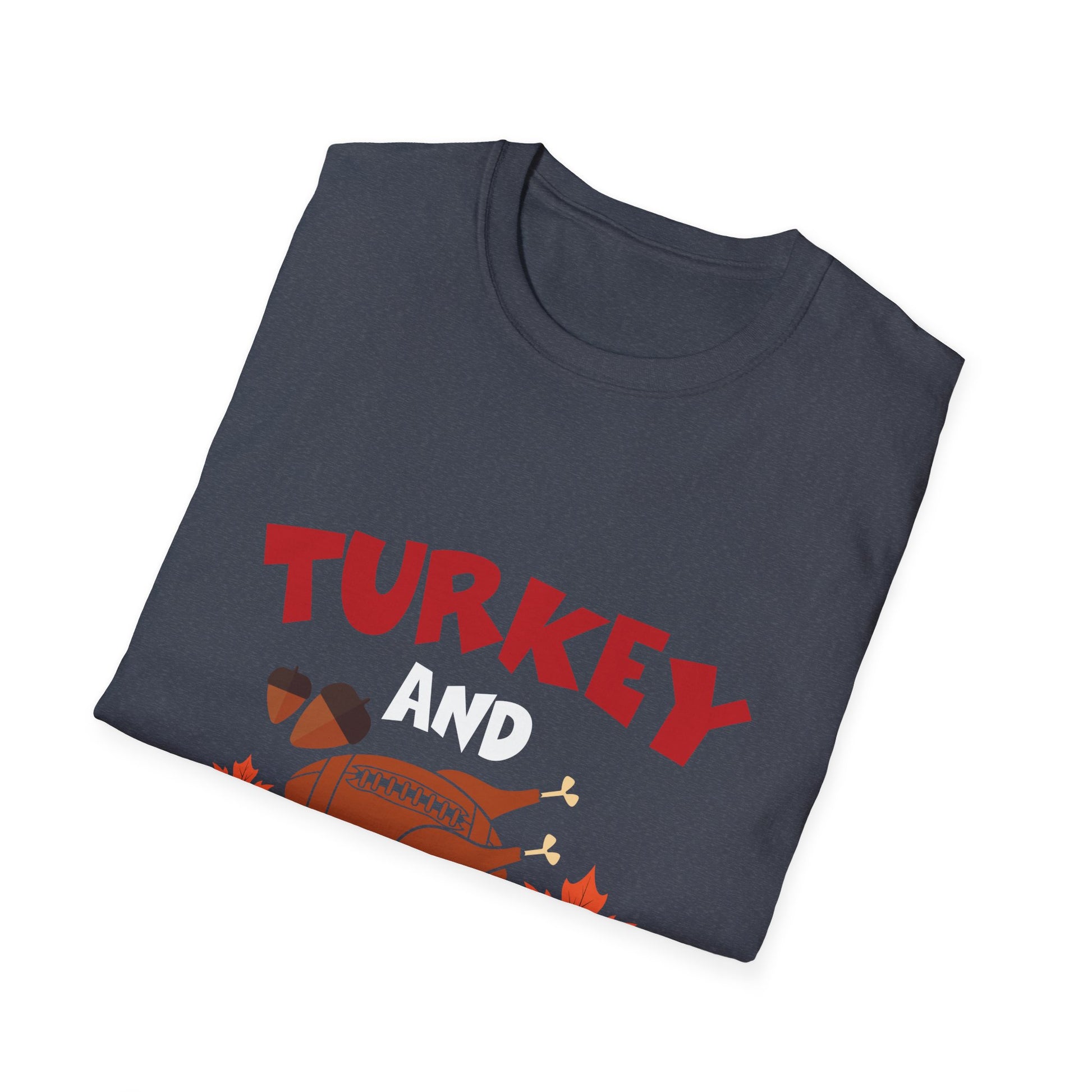 Turkey and touchdowns for thanksgiving football T-Shirt-productor-mockup Unisex T-Shirt