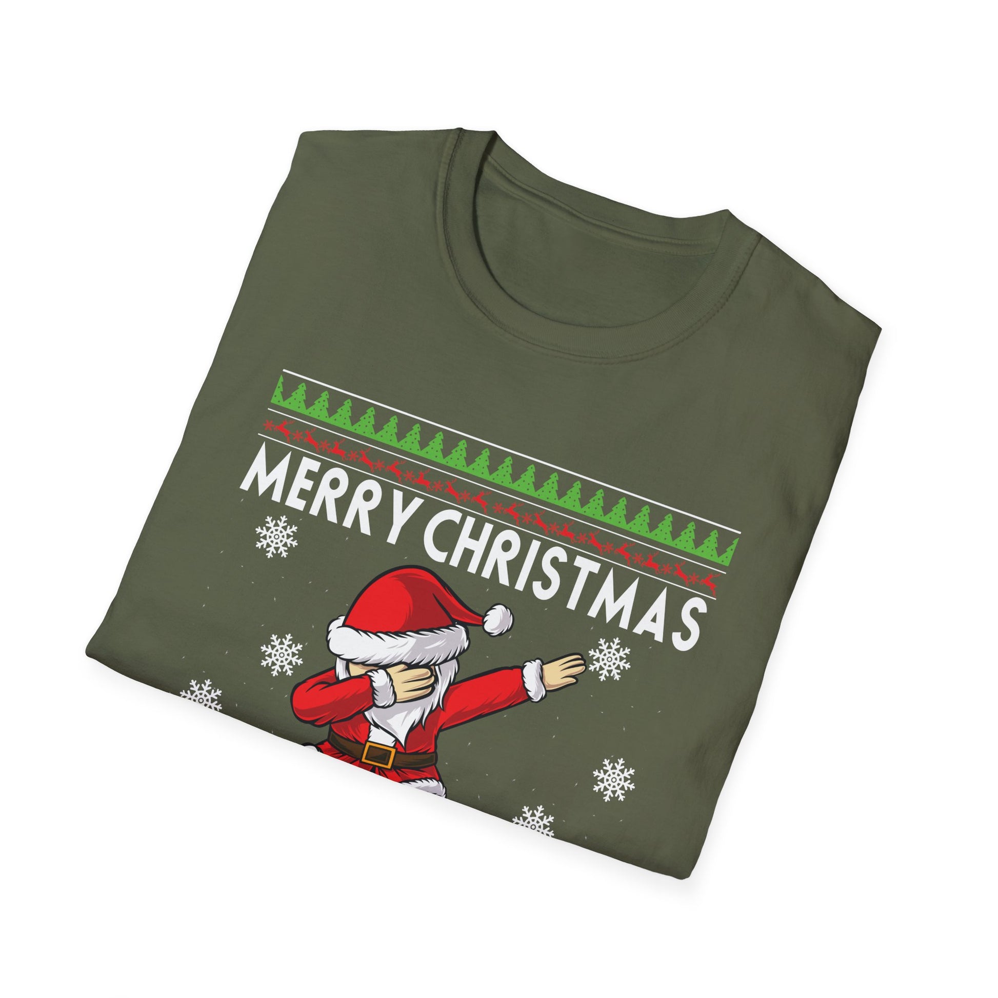Santa Floss T-Shirt — Merry Christmas Dabbing Santa Holiday Tee