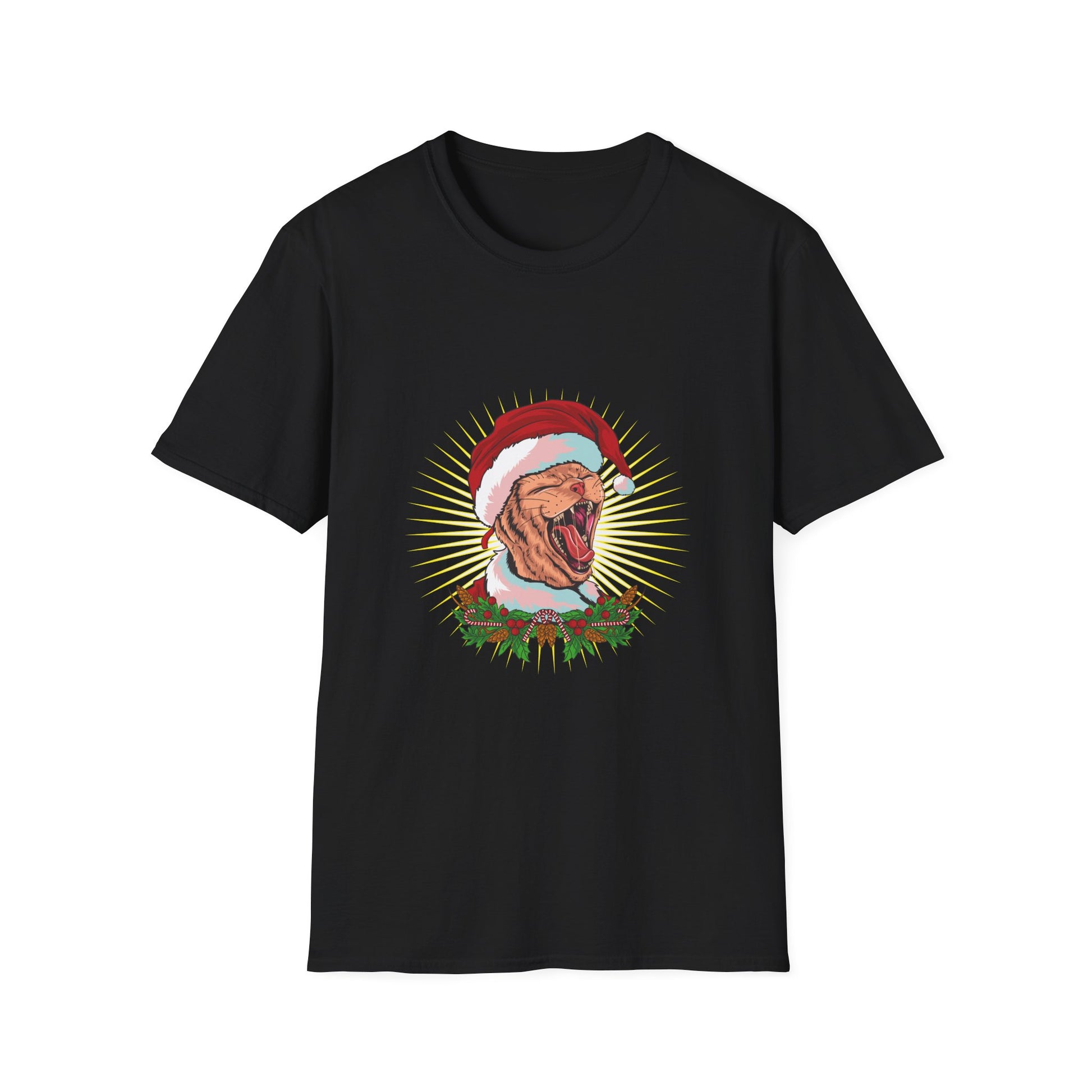 Cat Ugly Christmas Funny Merry Christmas Cat Hate Christmas Unisex T-Shirt