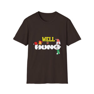 Naughty Christmas_ Well Hung_ Inappropriate Christmas_ Ugly Unisex Softstyle T-Shirt