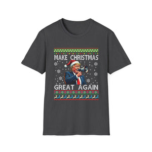Make Christmas Great Again T-Shirt — Funny Political Santa Holiday Tee